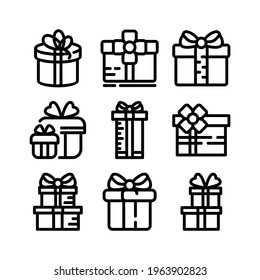 gift icon or logo isolated sign symbol vector illustration - Collection of high quality black style vector icons
