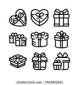 gift icon or logo isolated sign symbol vector illustration - Collection of high quality black style vector icons
