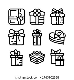 gift icon or logo isolated sign symbol vector illustration - Collection of high quality black style vector icons
