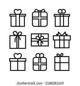gift icon or logo isolated sign symbol vector illustration - Collection of high quality black style vector icons
