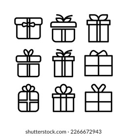gift icon or logo isolated sign symbol vector illustration - high quality black style vector icons
