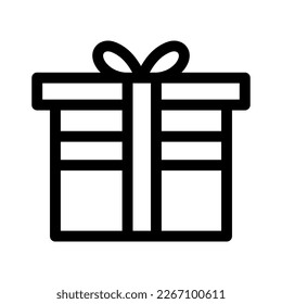 icono de regalo o logotipo símbolo de signo aislado ilustración vectorial - iconos vectoriales de estilo negro de alta calidad
