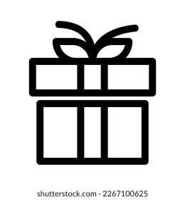 Geschenksymbol oder Logo einzeln auf Zeichen, Vektorgrafik - hochwertige Vektorsymbole in schwarzem Stil
