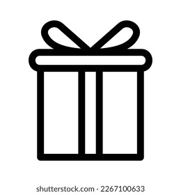 icono de regalo o logotipo símbolo de signo aislado ilustración vectorial - iconos vectoriales de estilo negro de alta calidad
