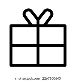 icono de regalo o logotipo símbolo de signo aislado ilustración vectorial - iconos vectoriales de estilo negro de alta calidad

