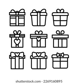 gift icon or logo isolated sign symbol vector illustration - high quality black style vector icons
