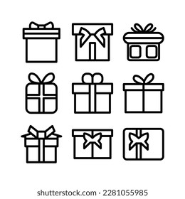 gift icon or logo isolated sign symbol vector illustration - Collection of high quality black style vector icons
