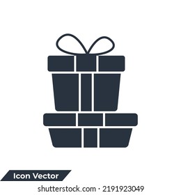 gift icon logo vector illustration. Gift Box symbol template for graphic and web design collection