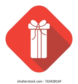 gift icon with long shadow