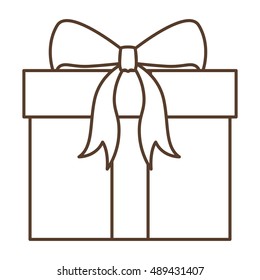 Gift icon. Merry Christmas season and decoration theme. Isolated design. Vector illustration