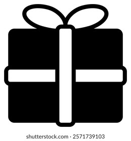 gift icon with mixed style. Suitable for website design, logo, app, UI and etc. Based on the size of the icon in general, so it can be reduced.