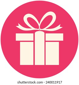 Gift icon, modern flat design