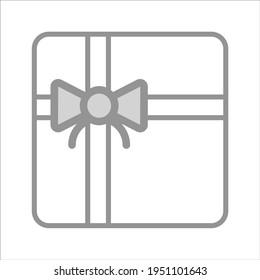 gift icon, modern style Christmas and New Year line icon, Isolated winter holiday symbols