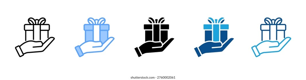 Gift icon multiple style and collection