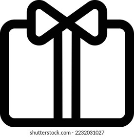 Icono de regalo, tema de año nuevo