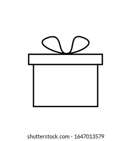 Gift icon on a white background image. eps 10