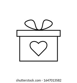 Gift icon on a white background image. eps 10