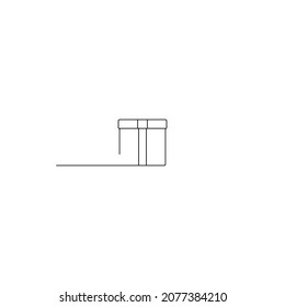 Gift icon on white background