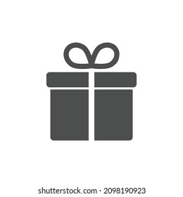 Gift icon on white background. Vector illustration.