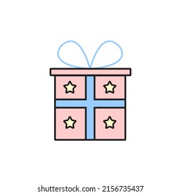 Gift icon on white background