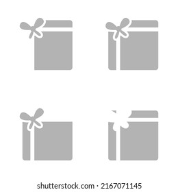 gift icon on a white background, vector illustration
