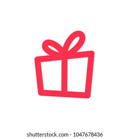 gift icon outline line logo vector download