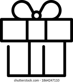 Gift Icon in Outline Style