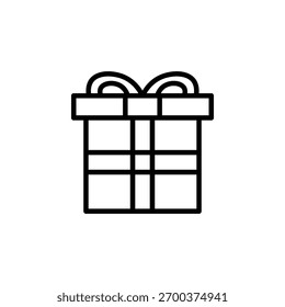Gift Icon With Outline Style