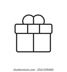 Gift icon Outline vector line symbol