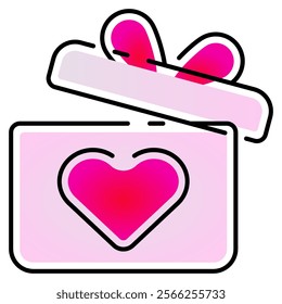 gift icon outlines gradient colour style. Suitable for website design, logo, app, UI and etc. Based on the size of the icon in general, so it can be reduced.