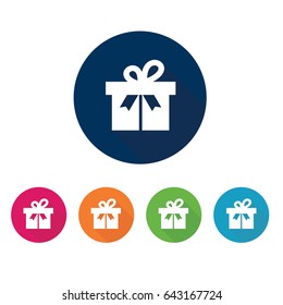 Gift icon. Present symbol. Vector illustration.