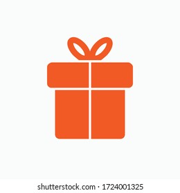 Gift Icon. Prize Symbol - Vector Illustration In Glyph Style for Design and Websites, Presentation or Application.