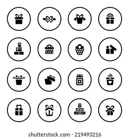 Gift icon set