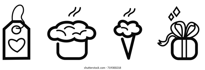Gift icon set