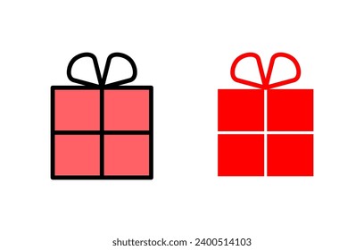 Gift icon set illustration. gift sign and symbol. birthday gift