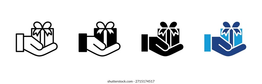 Conjunto de iconos de regalo colección de estilo múltiple
