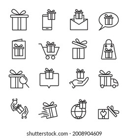 gift icon. gift set symbol vector elements for infographic web.