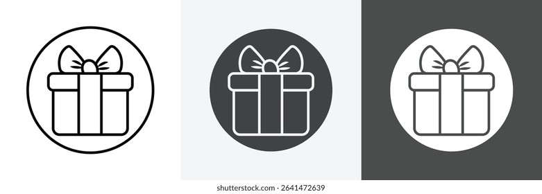 Gift icon set vector art