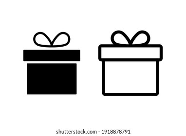Gift icon set. gift vector icon. birthday gift