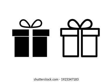 Gift Icon Set. Gift Vector Icon. Birthday Gift