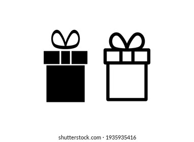 Gift icon set. gift vector icon. birthday gift