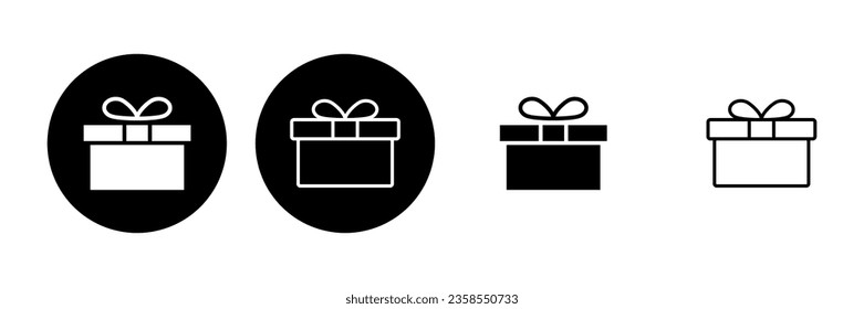 Gift icon set. gift vector icon. birthday gift