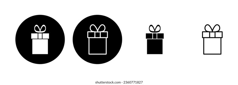 Gift icon set. gift vector icon. birthday gift