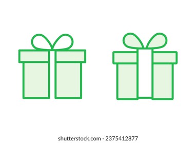 Gift icon set. gift vector icon. birthday gift