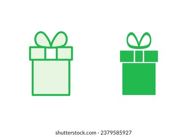 Juego de iconos de regalo. icono del vector de regalo. regalo de cumpleaños