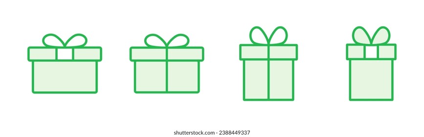 Gift icon set. gift vector icon. birthday gift