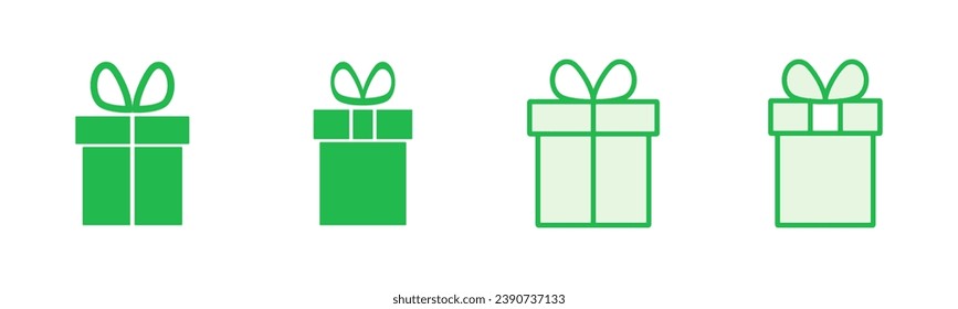 Gift icon set. gift vector icon. birthday gift