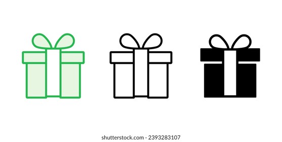 Gift-Symbol-Set. GeschenkVektorsymbol. Geburtstagsgeschenk