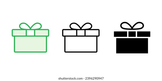 Gift icon set. gift vector icon. birthday gift