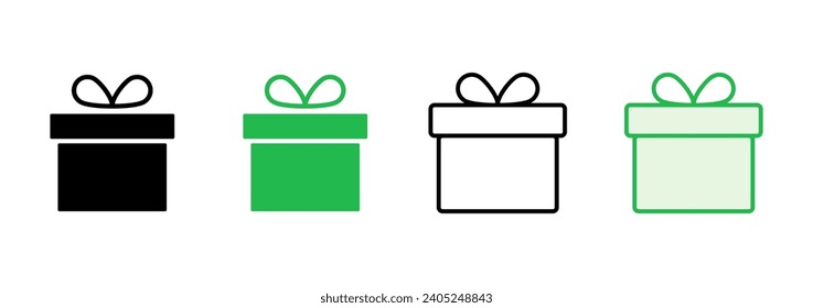 Gift icon set. gift vector icon. birthday gift